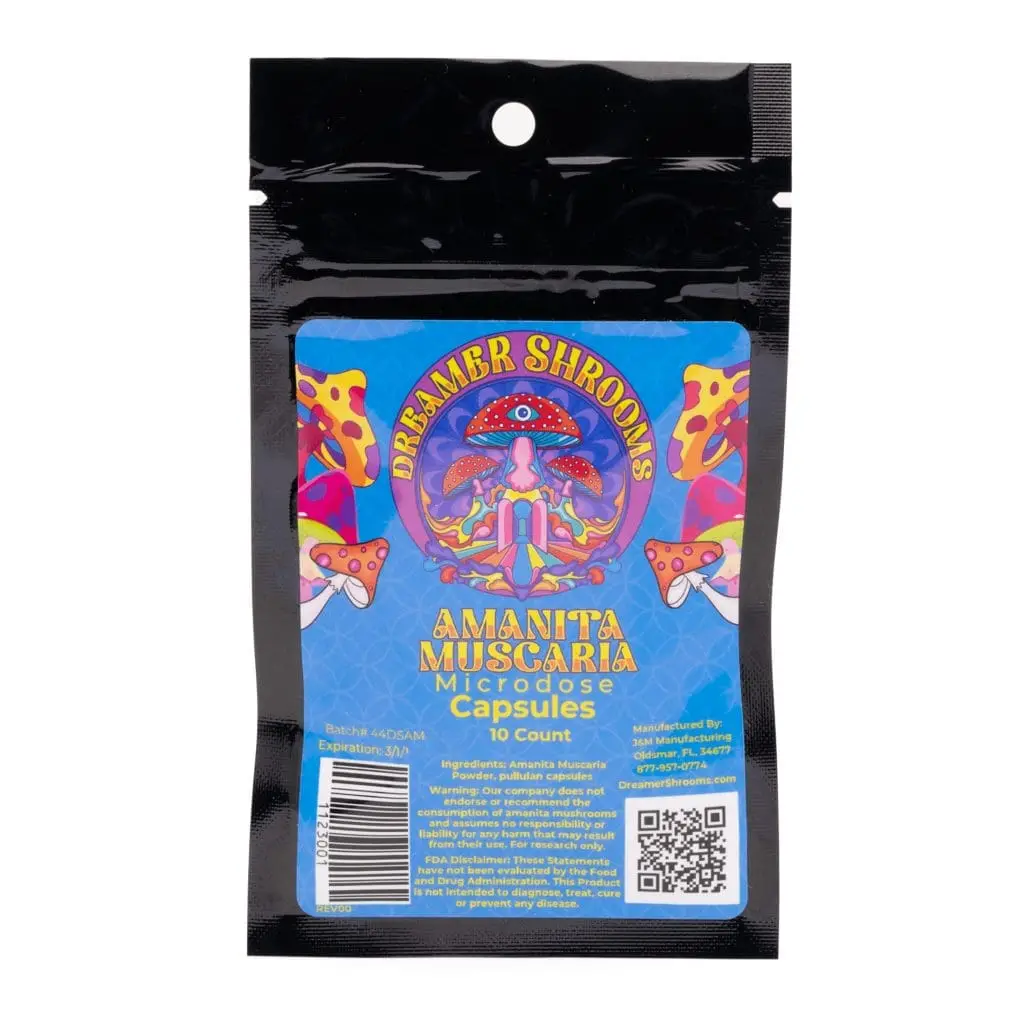 Dreamer Shrooms Amanita Muscaria Mushroom Capsules (10 Count) - Image 2