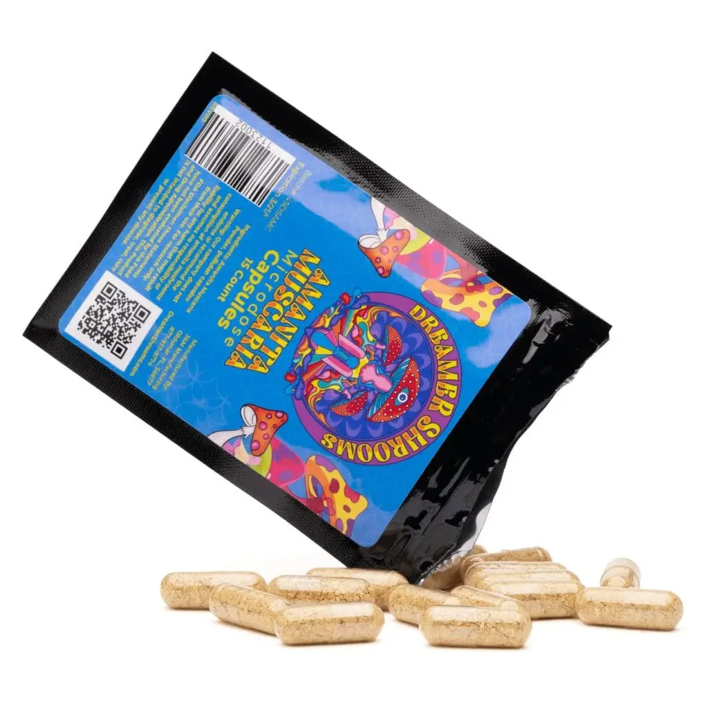 Dreamer Shrooms Amanita Muscaria Mushroom Capsules (15 Count)