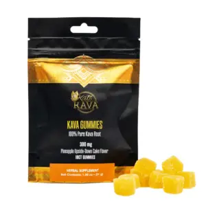 Kats Botanicals Premium Kava Gummies Pineapple Upside Down Cake - 10 Count