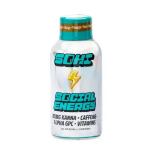SOHI Kanna Social Energy Shot - Peach Mango Pineapple Front